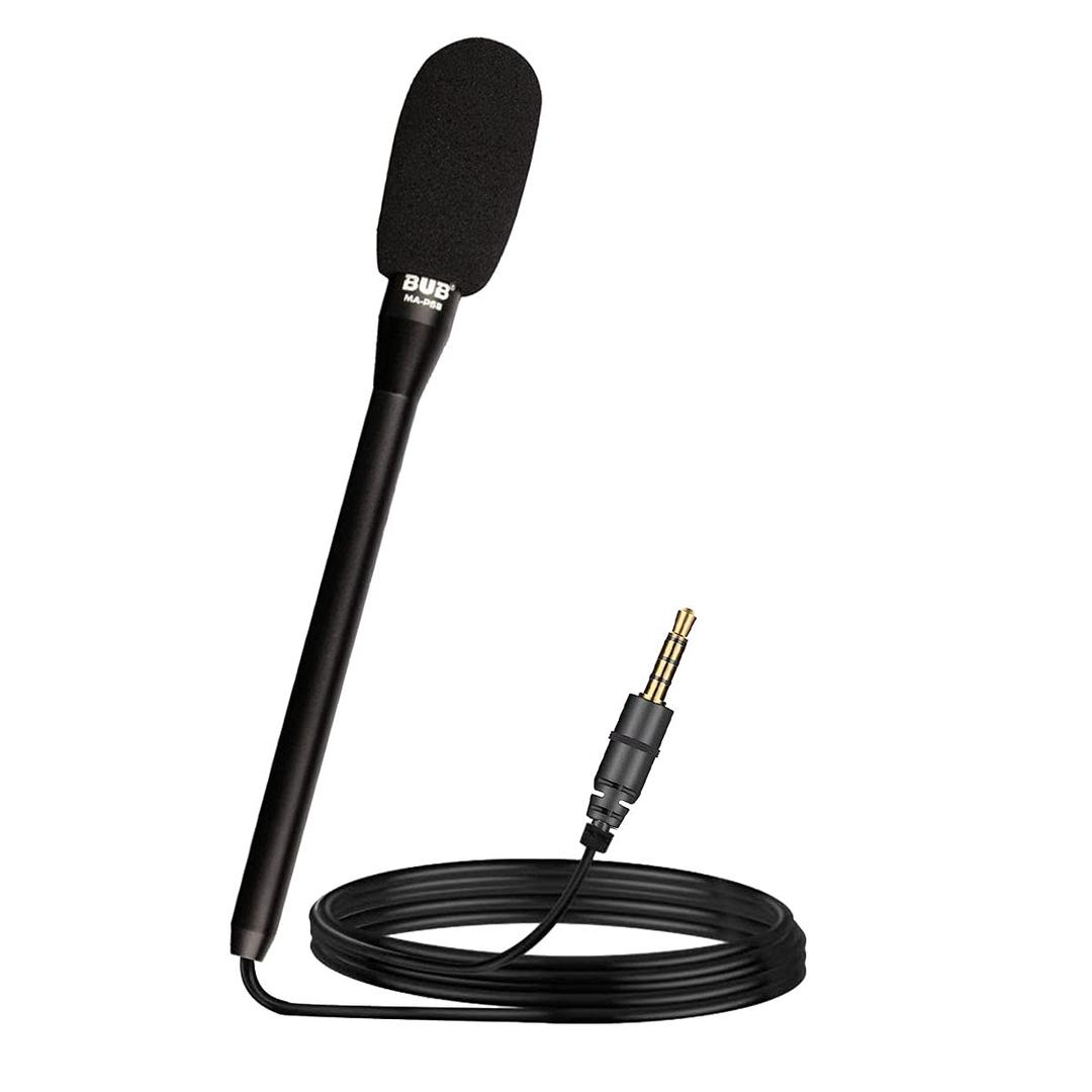 ChenFec Portable Omnidirectional Interview Microphone Recording Mic for iPhone 6s 7 7s iPad Air Pro Android Phones Directional handheld microfone Black