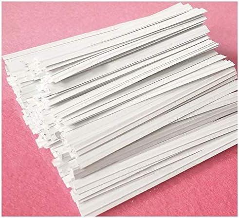 600 Pcs 5" White Paper Twist Ties Bread Ties White Twist Ties Twisty-Ties Bag Ties Twist Ties for Bags Bread Wire Ties Twist Tie for Party Cello Candy Bread Coffee Bags Cake Pops