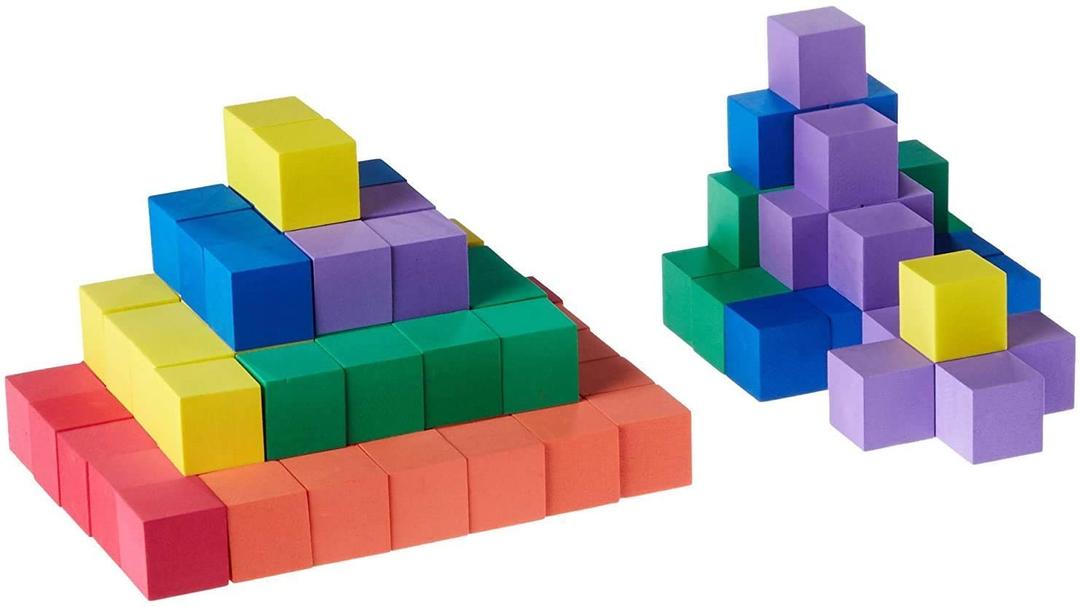 hand2mind Foam Blocks, Counting Cubes for Kids Math, 1 Inch Blocks for Preschool Crafts, Early Math Manipulatives for Preschool, Classroom Supplies for Teachers Elementary (Pack of 100)