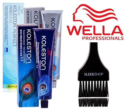 Wella KOLESTON Perfect Permanent Creme Haircolor, 2 oz (with Sleek Tint Brush) (0/11 Intense Ash)