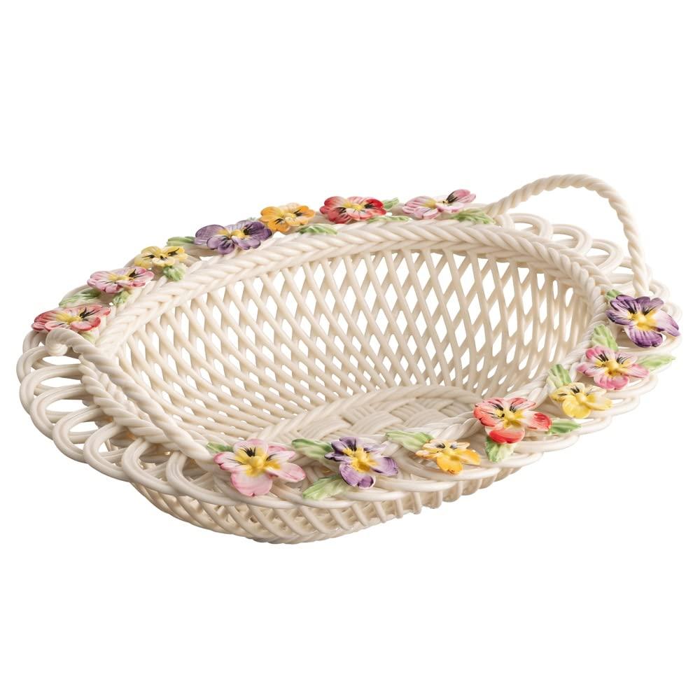 BelleekPansy Oval Basket, 3" x 6" x 8"