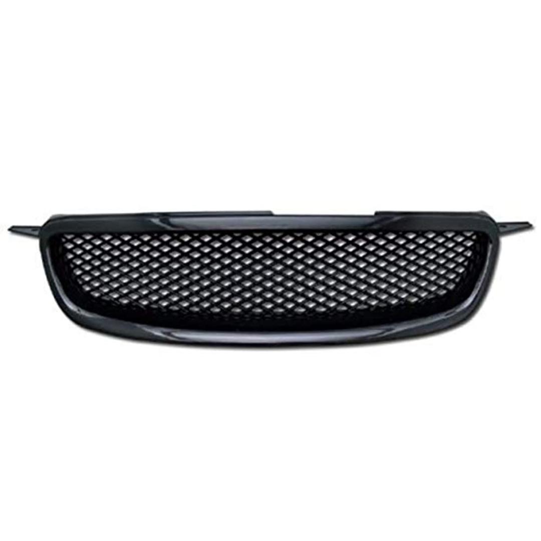 Black Finished 2003-2004 Compatible With Toyota Corolla Jdm Tr-D Sport Mesh Front Hood Bumper Grill Grille Abs