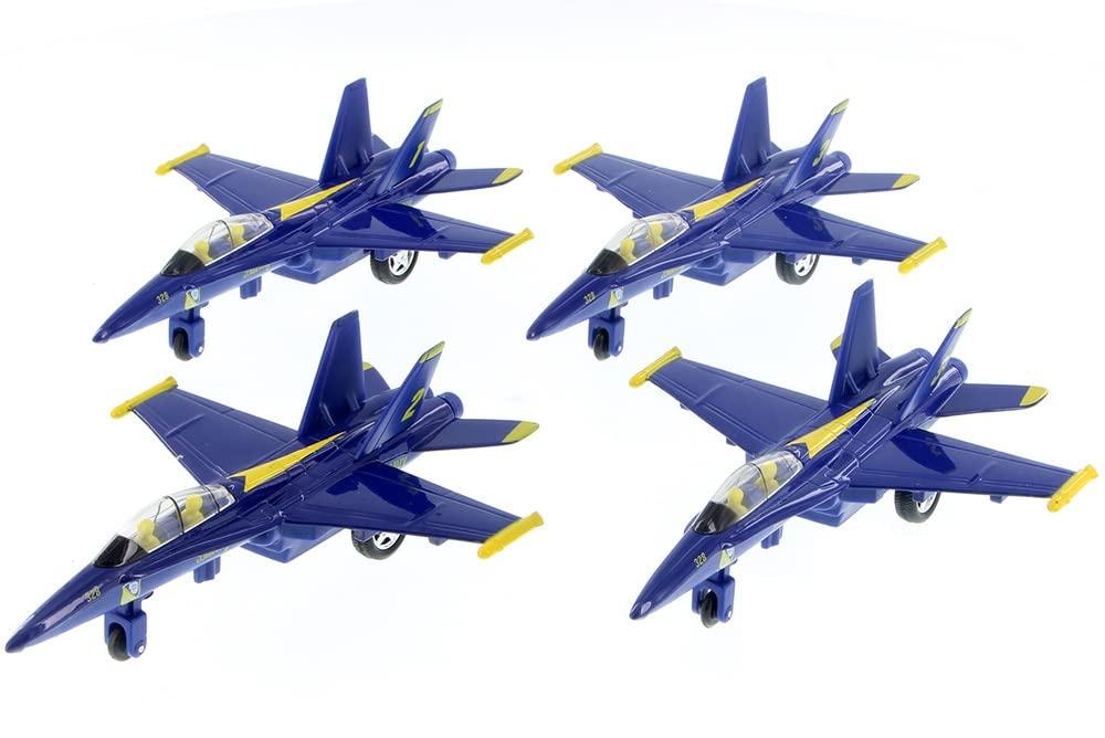 🛦 United States Navy Blue Angels F/A-18 Super Hornet Fighter Jet SetOf6 7" 1:50 Scale Die Cast Model w/Pullback Action #1, 2, 3, 4, 5, and #6 Set