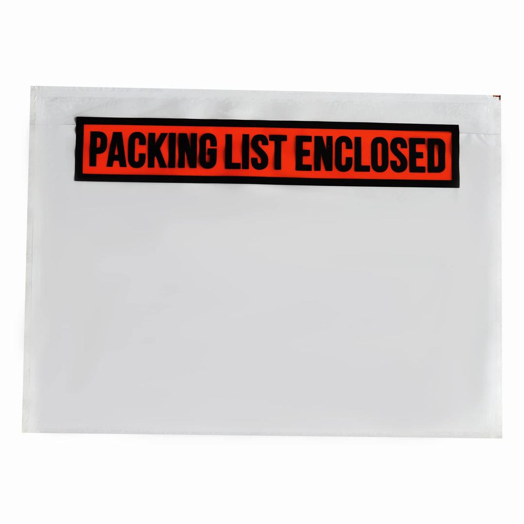 1000 PCS 7.5"x 5.5" Clear Self-Adhesive Packing List Envelopes - Plastic Shipping/Mailing Pouch Enclosed Bags for Packing Slips Invoice