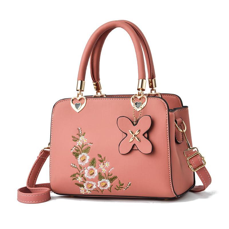 GenericWomen's Handbags Floral Pattern Square Bag Cross Body Bags Ladies Flower Shoulder Satchel Purse Fashion Tote Bag