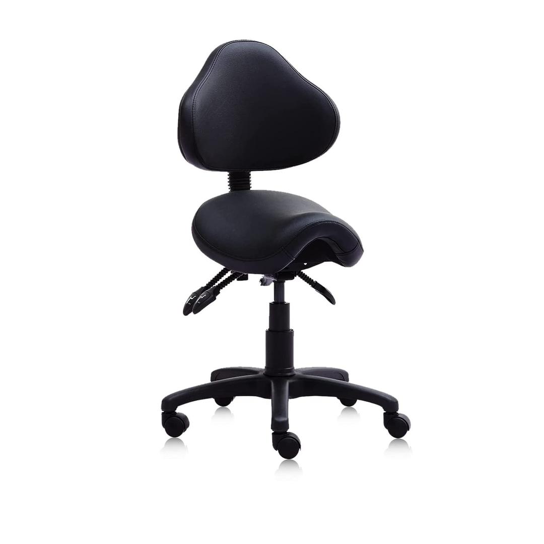 Ergonomic Saddle Stool Chairs Spa Salon Stools with Back Support Hydraulic Rolling Stool Chair with Swivel Wheels,for Clinic Hair Salon Lab Kitchen Home Office Drafting Chairs