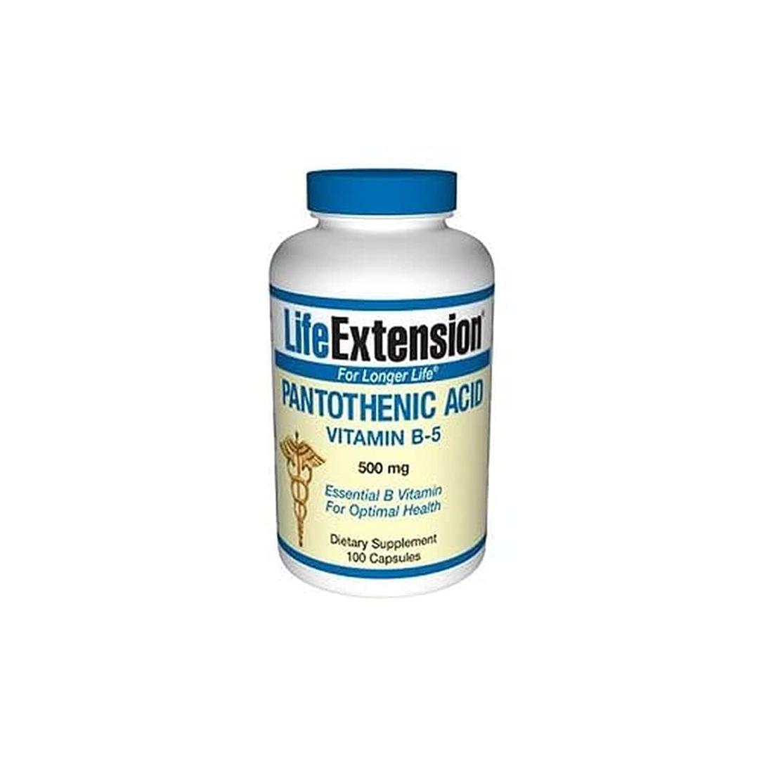 Life ExtensionPantothenic Acid (Vitamin B-5) 500mg 100 Vegetarian Capsules