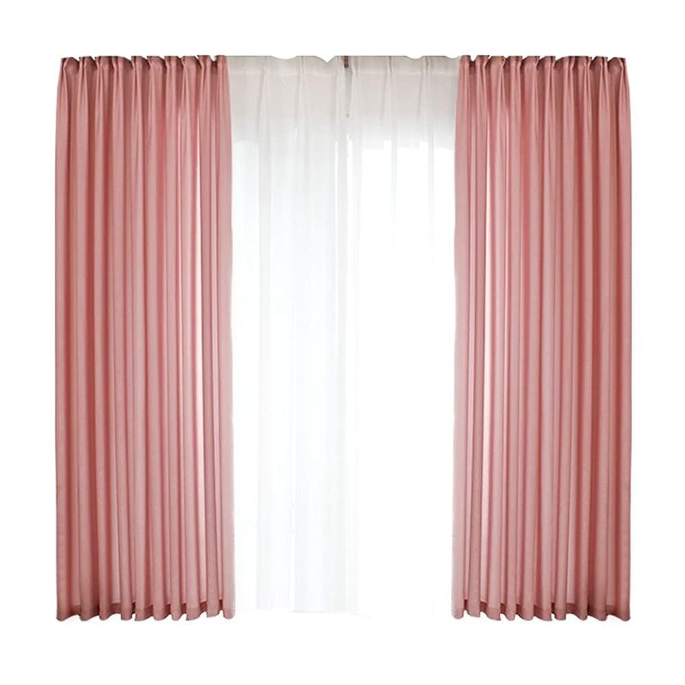 Curtains Sheers Translucent Window Screen,1 Piece package for Bedroom,Livingroom and Balcony (pink, W150xL270cm eyelets)