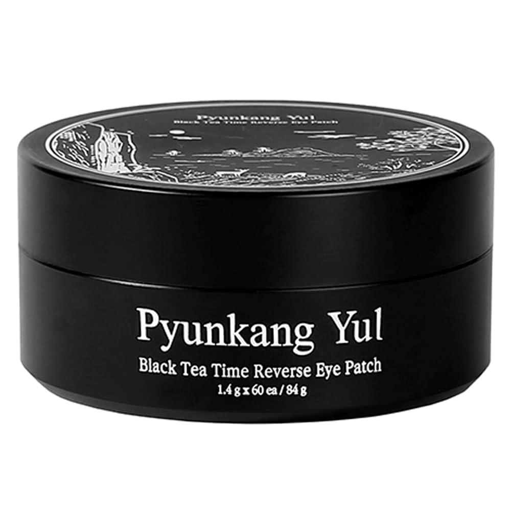 Pyunkang Yul [PKY] Black Tea Time Reverse Eye Patch for Anti-Aging, Deep Nourishing with Low-Molecular Collagen, Dark Circles & Fine Line Care with Kombucha, Korean Skincare (30 Pairs)