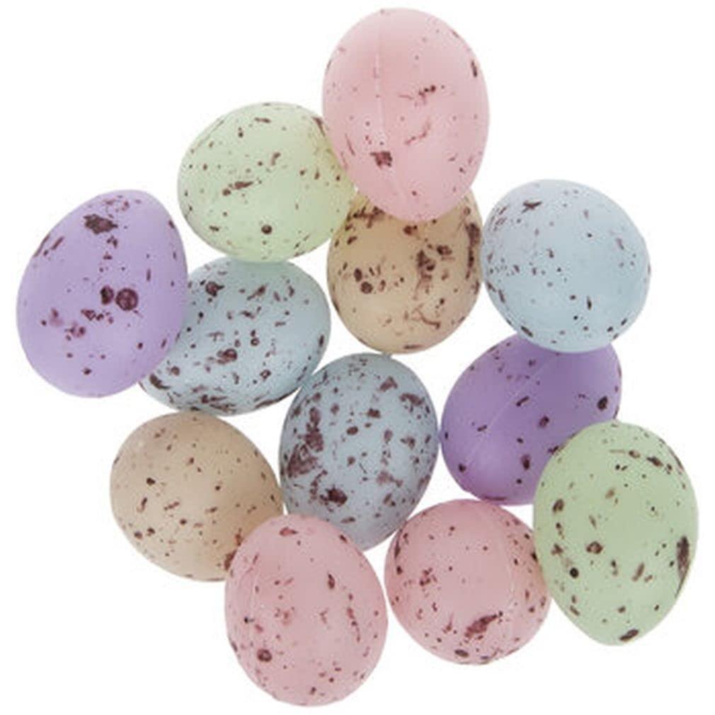 Pastel Speckled Plastic Eggs for Easter Crafts, Decor, and More - 12 Pieces