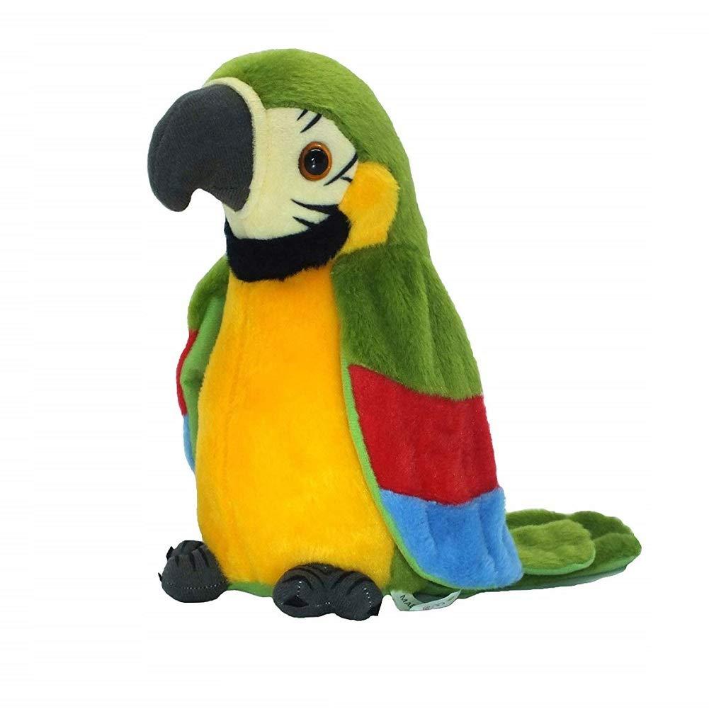 Talking Parrot No Matter What You Say Will Repeat What You Say Funny Learning Good Helper Bring You Happiness!Parrot Toys! Speaking Parrot.Talking Bird.Multifunctional Electric Plush Parrot Speaking