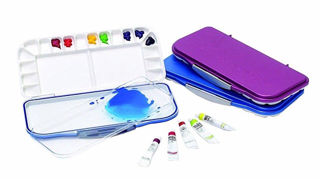 Mijello Airtight Watercolor 18-Well Fuchsia Palette