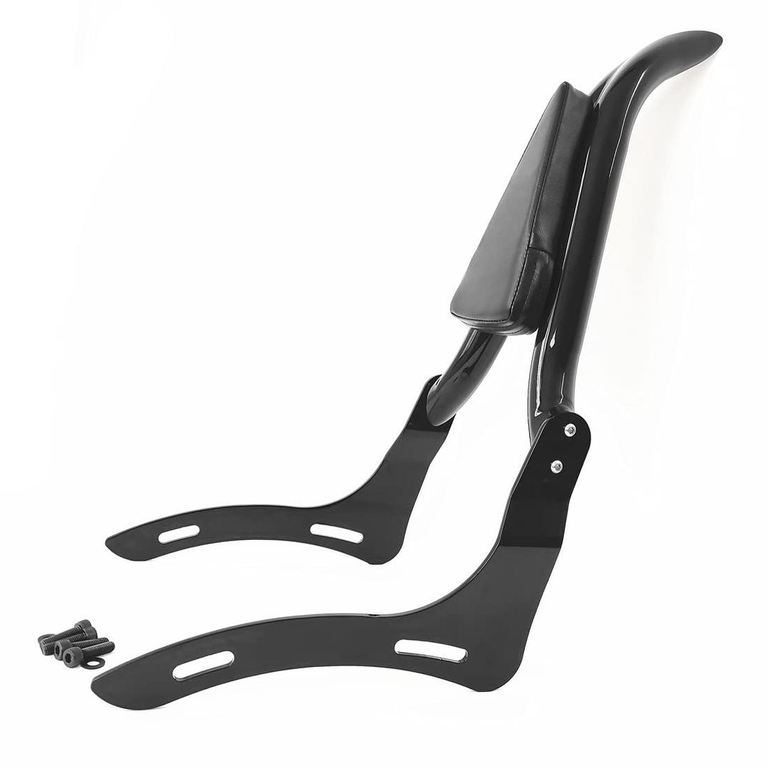 Black Sissy Bar Compatible for Honda Motorcycle Rebel CMX1100 Accessories 2020-2023 Detachable Passenger Backrest Rear Pad [17 Inches]