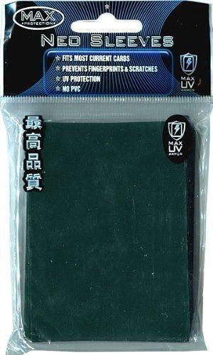 Max Protection Flat Standard Gaming Card Sleeves, Flat Emerald Green, 50 Count