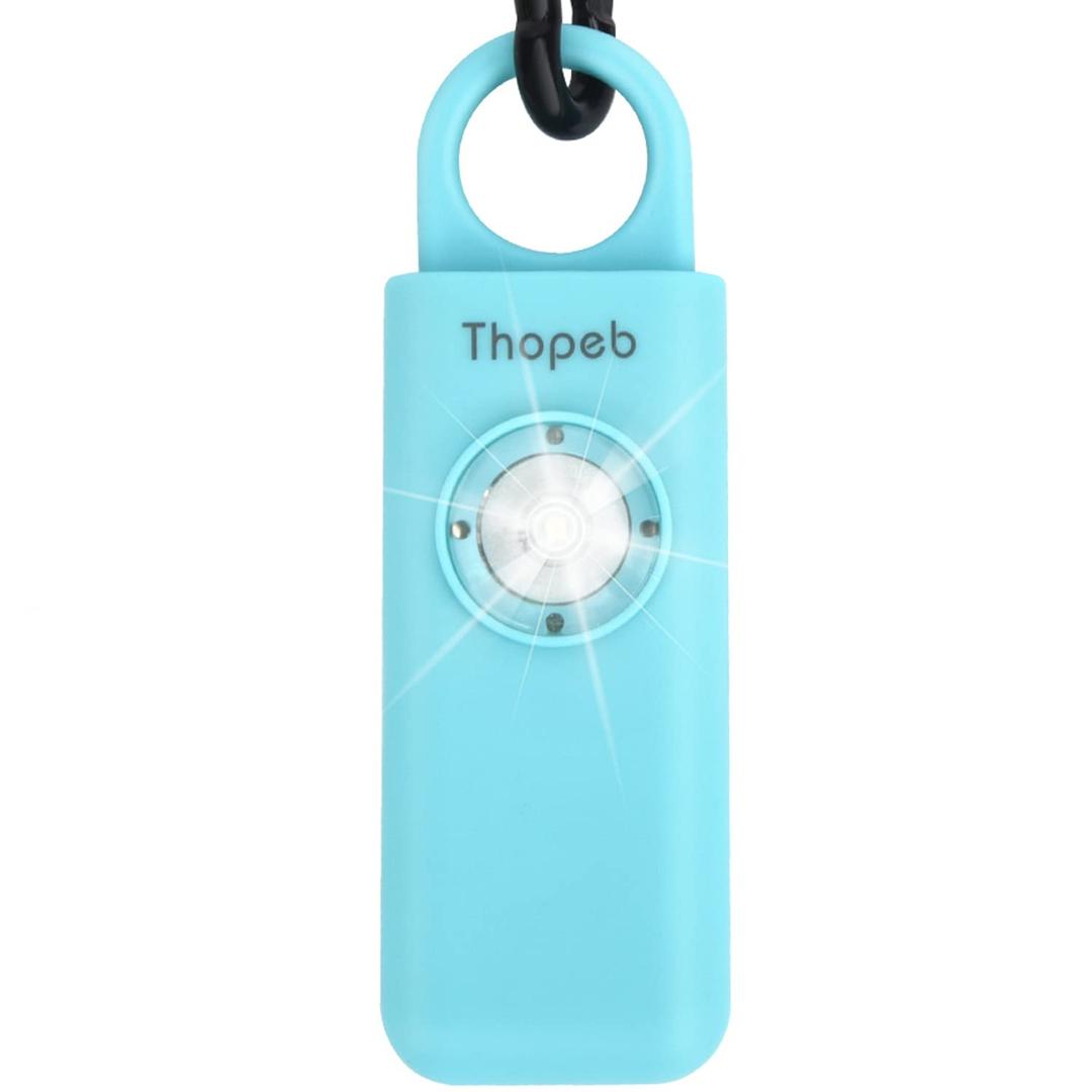 Thopeb® Safe Sound Personal Alarm - Birdie Personal Safety Alarm - Recommended by Police - 130 dB Loud Self Defense Keychain Siren with LED Strobe Light (Aqua)