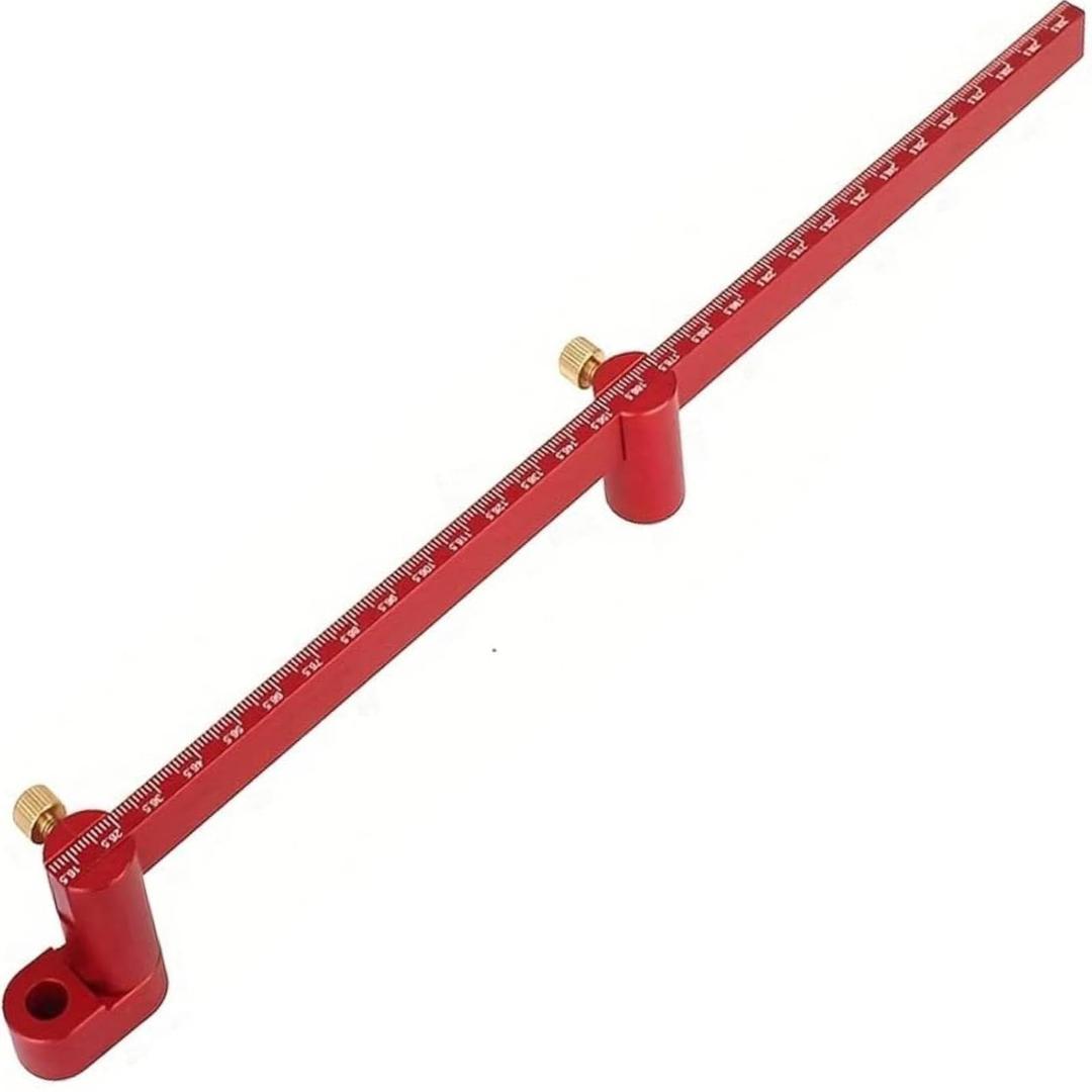 300mm Woodworking Compass Tool, Woodworking Compass Scriber, Large Compass for Woodworking, Circle Compass Woodworking Scribing Circle Ruler Marking Gauge Circle Marking Tool (Red)