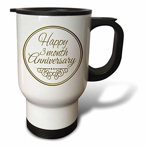 3dRose Best Dad Ever Gifts for Great Fathers Fathers Day Black Text Travel Mug, 14-Ounce, Stainless Steel