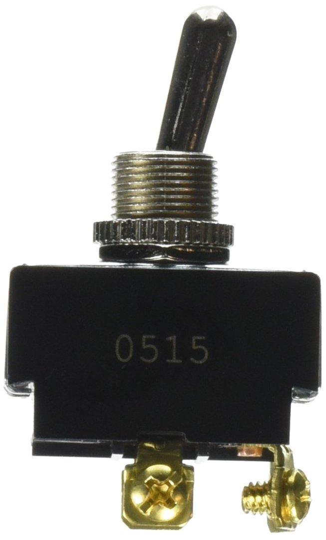 NSI 78220TS Toggle Switch, Maintained Contact and Multiple Pole, On Off Circuit Function, DPST, Brass/Nickel Actuator, 20/10 amps at 125/250 VAC, Screws Connection