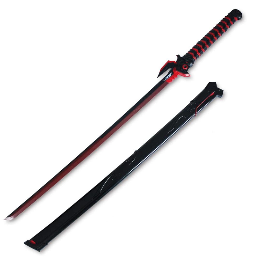 GZX Demon Slayer Cosplay Samurai Sword,Handmade Wooden Katana Sword,Anime Wooden Fake Katana,Cosplay Props Toys,Training Sword Wooden Katana With Sheath,for Anime Lovers