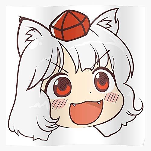 Cloudconer Momiji Wolf 2Hu Touhou Games Wolfgirl Girl Awoo Impressive Posters for Room Decoration Printed with The Latest Modern Technology on semi-Glossy Paper Background