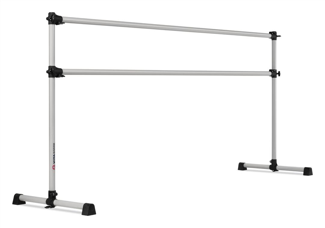 VITA Barre Portable Freestanding Double Ballet Barre, Prodigy, Aluminum | Adjustable Height, USA Made, Home or Gym Exercise Equipment for Kids & Adults | Dance, Fitness, Pilates