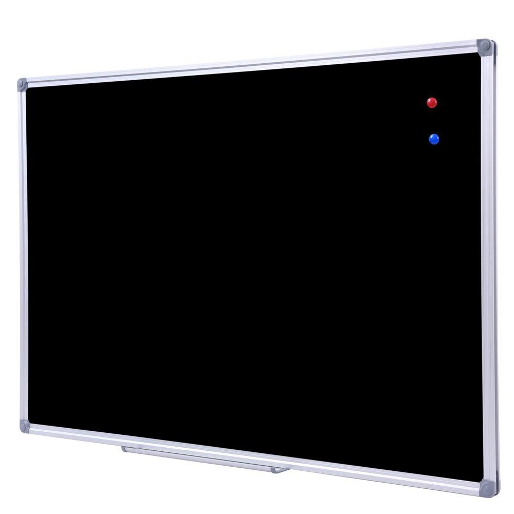 36 x 48 Inch School Large Black Chalkboard for Wall, Hanging Magnetic Black Board with Aluminum Frame and Marker Tray