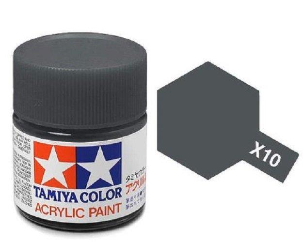 Tamiya Models X-10 Mini Acrylic Paint, Gun Metal