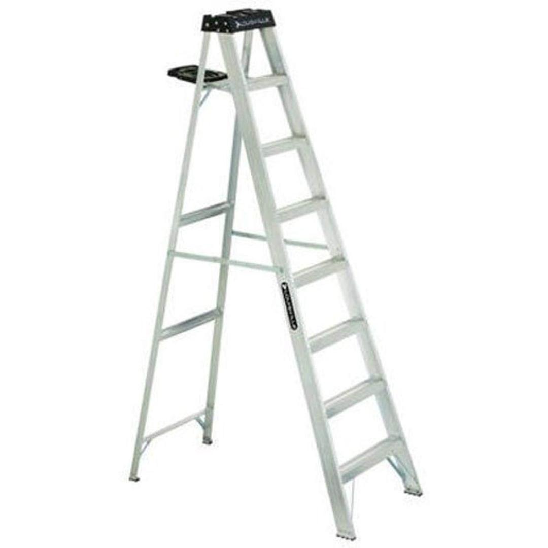 Louisville Ladder 8-Foot Aluminum Step Ladder, 300-Pound Load Capacity, Type IA, AS3008