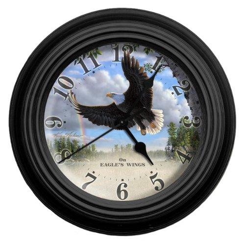 Reflective Art On Eagle's Wings Wall Clock, 10-Inch