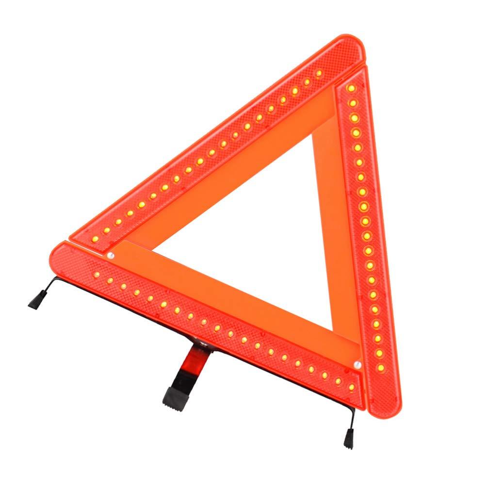 Triangle Warning Light LED Emergency Warning Triangle Safety warning Triangle light Triangle Safety Light LED Flood Light outdoor signs Foldable Triangle Stand car road sign abs