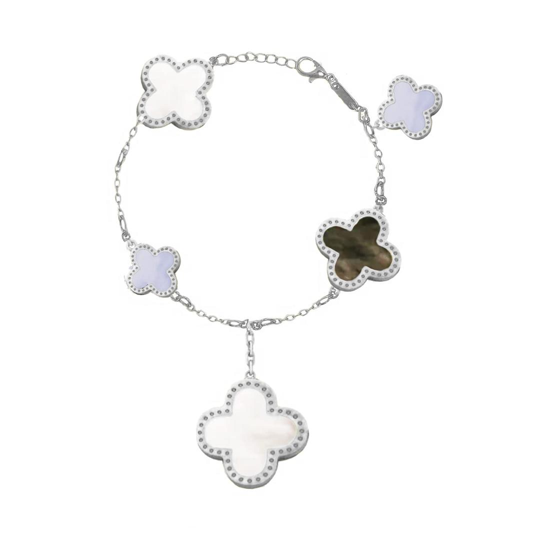 Designer Bracelets for Women Cute Lucky Clover Bracelet Plated Adjustable Ladies Gift Jewelry