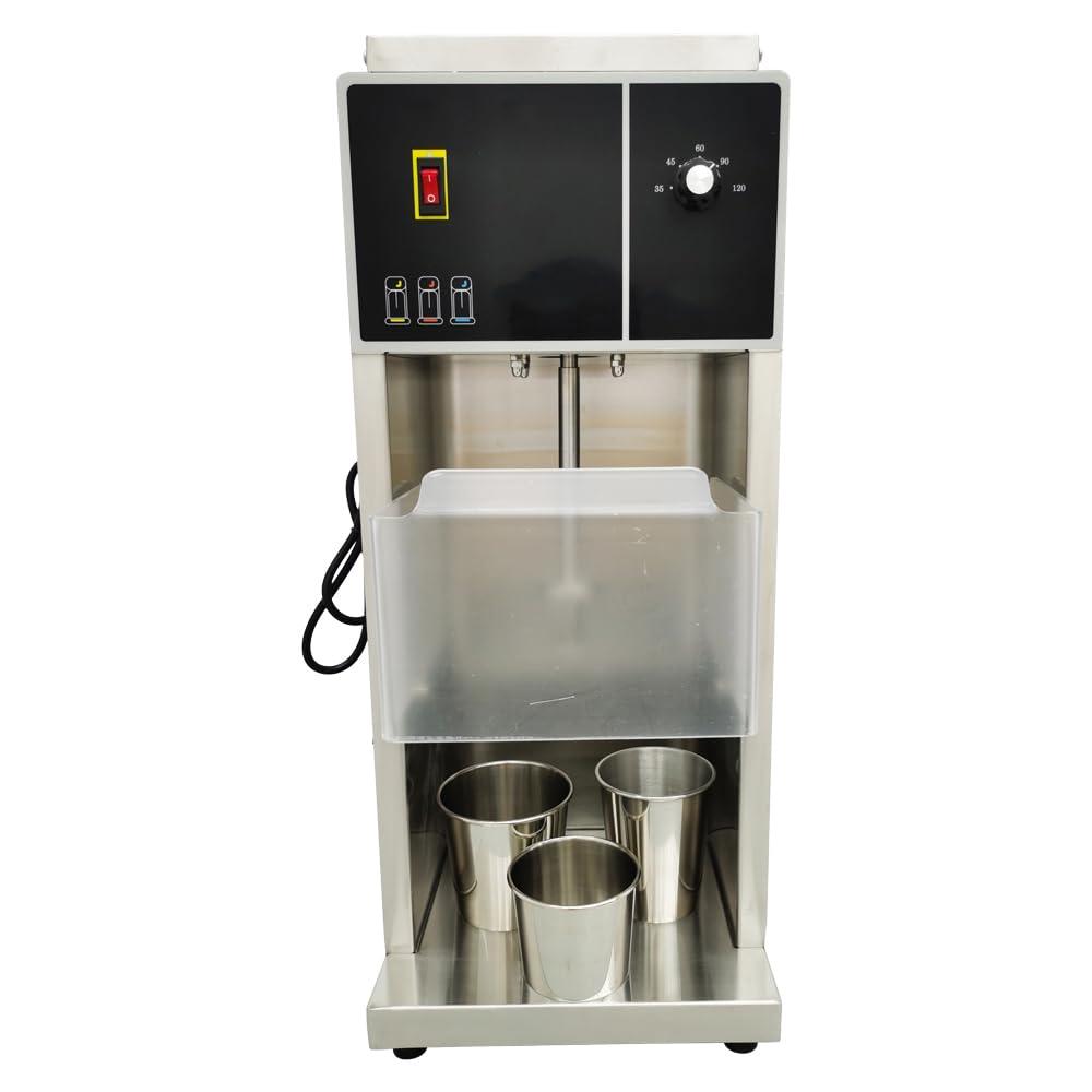 110V Ice Cream Blender Maker Mixer Stir Machine Auto Swirl Ice Cream Shaker Blender Mixer Soft Ice Cream Blender Yogurt Blending Mixer Machine 3400r/min,3 Hand Cups