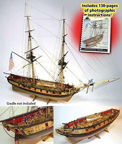 Model SHIPWAYS Syren US Brig 1803 Scale 1:64 - MS2260 Wood Model Building Ship Kit - Wooden Model Kit for Adults to Assemble