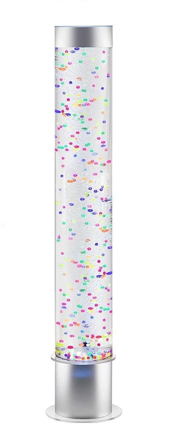 Bubble Tube Tank Vortex Tower with Remote Control, Night Mood Light Aquarium, for Kids Bedroom, Sensory Room, Waiting Room, LED Lights. (100cm Bead Column)