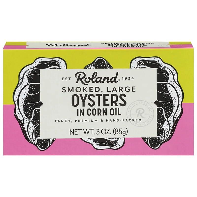 Roland FoodsPremium Smoked Large Oysters in Oil, Wild Caught, 3 Oz Tin