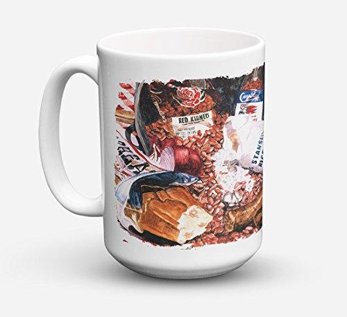 Caroline's Treasures 8536CM15 Red Beans and Rice Dishwasher Safe Microwavable Ceramic Coffee Mug 15 ounce, 15 ounce, multicolor