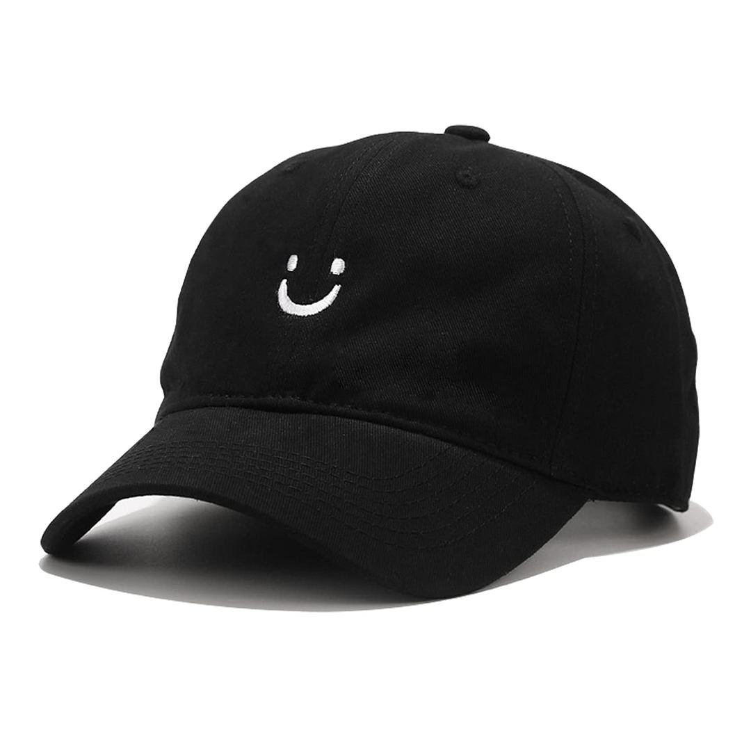 UmeeparSmile Face Baseball Cap for Women Men Adjustable Low Profile Unstructured Cotton Dad Hat