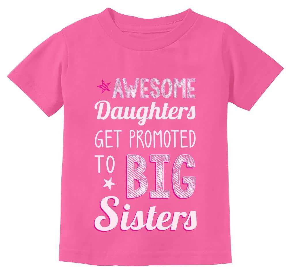 TstarsAwesome Daughter Big Sister Shirt Baby Announcement Sibling Shirts for Girls