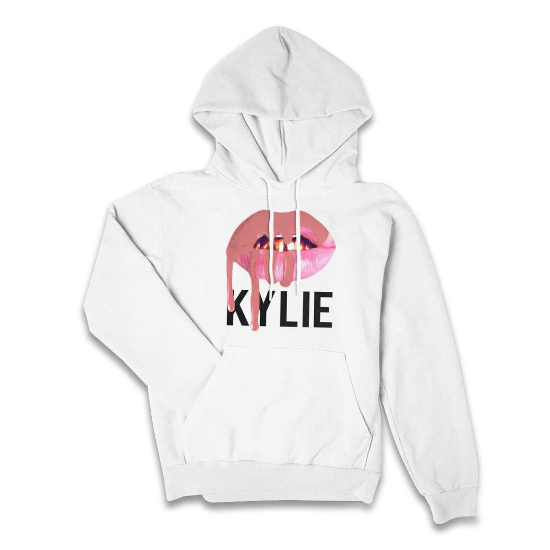 Kylie Jenner Lip Hoodies Sweater for Womens White