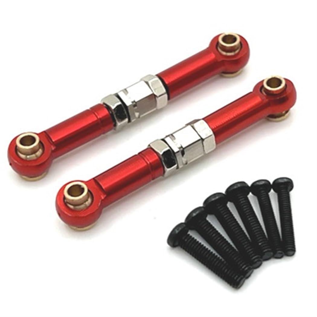 Upgrade Metal Steering Linkage Parts for 1/14 MJX Hyper Go H14BM Steering Linkage Parts,Metal Hyper Go 14209 14210 Steering Linkage Parts,for Hyper Go 14431B Steering Linkage Upgrades.Red.