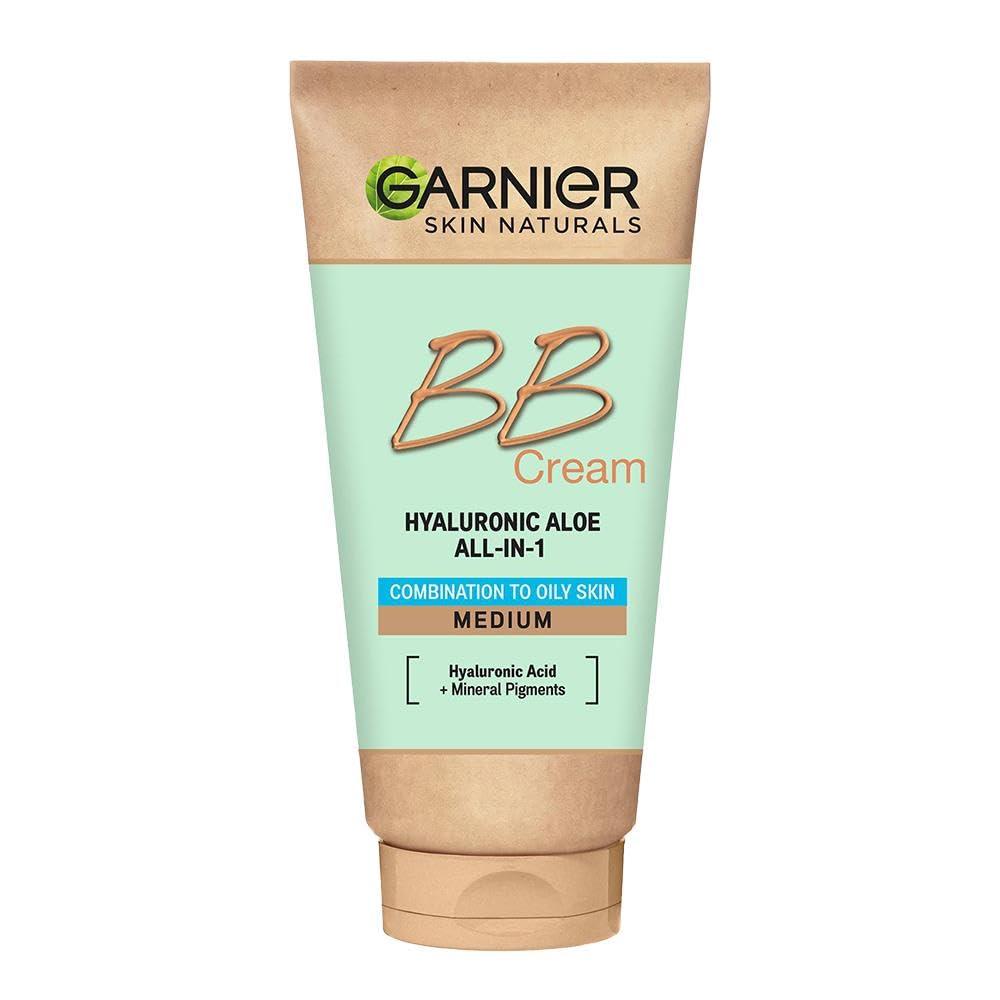 Garnier Skin Naturals Combination to Oily Skin Hyaluronic Aloe All-in-1 BB Medium Cream, 50ml