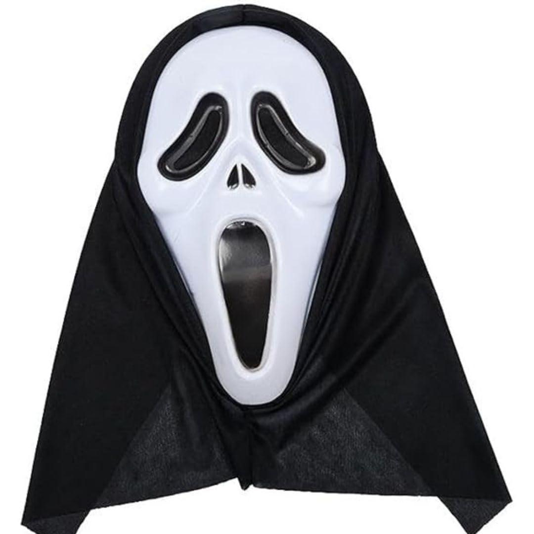 JADE Halloween Screaming Ghost Mask with Hood – Halloween Cosplay Ghost Mask with Hood – Halloween Cosplay Costume