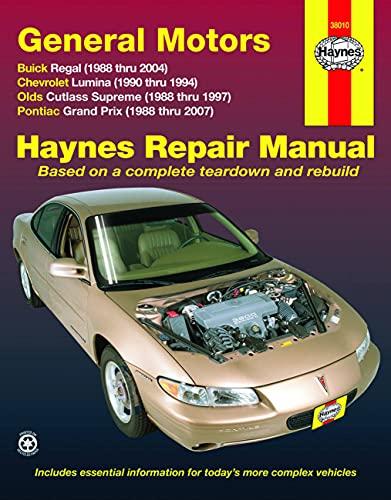 HaynesFWD models of Buick Regal (88-04), Chevrolet Lumina (1990-1994), Olds Cutlass Supreme (88-97), & Pontiac Grand Prix (88-07) Haynes Repair Manual