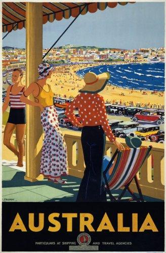 TX67 Vintage 1930's Australia Australian Travel Poster Re-Print - A3 (432 x 305mm) 16.5" x 11.7"