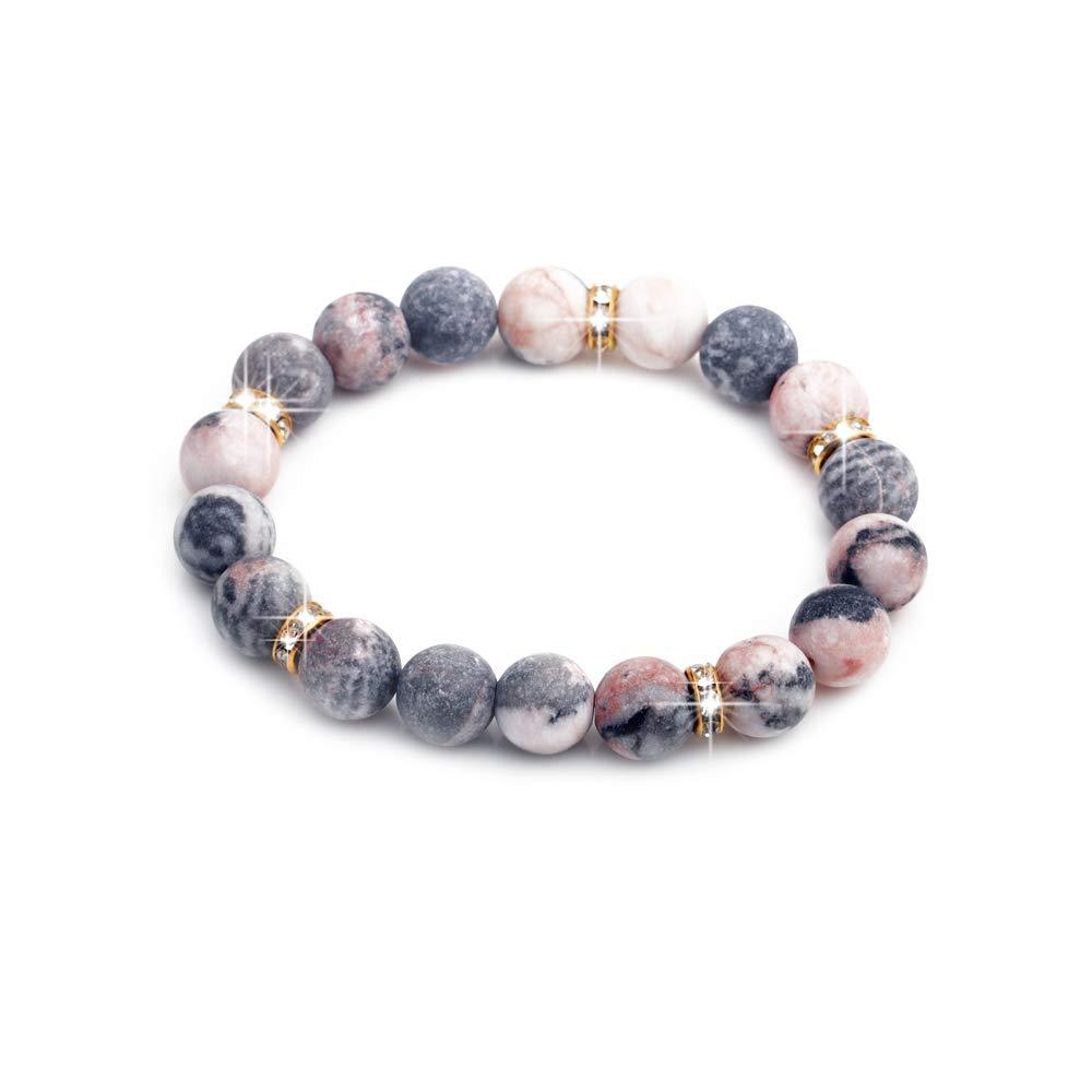 liagzaHealing Bracelet For Women Anxiety Crystal Bracelet Chakra Beaded Bracelets Rose Quartz Crystals And Healing Stones Jewelry Yoga Bead Bracelet Calming Stretch Bracelet Stress Relief Gifts For Women