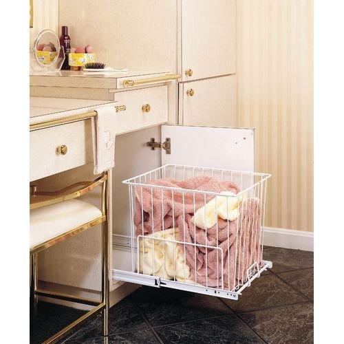 Rev-A-Shelf HRV-1220 S Pull-Out Hamper / Utility Basket - Wire-White