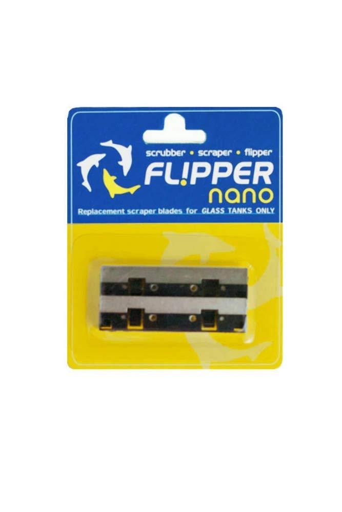 FL!PPER Flipper Nano Aquarium Algae Scraper Replacement Blades for Fish Tank Cleaning Kits – Stainless Steel Replacement Blades for Glass Tanks – Aquarium Cleaner Blades, 2 Pack