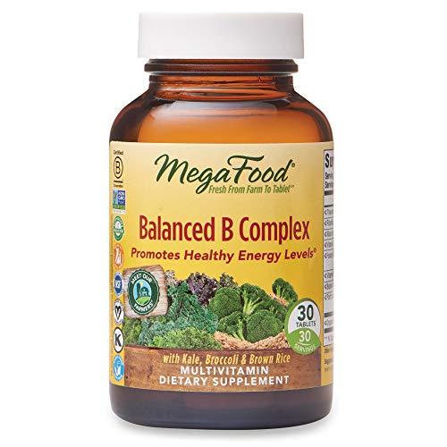 MegaFood, Balanced B Complex, Promotes Healthy Energy Levels, Multivitamin Dietary Supplement, Gluten Free, Vegan, 60 Tablets (60 Servings) (FFP)