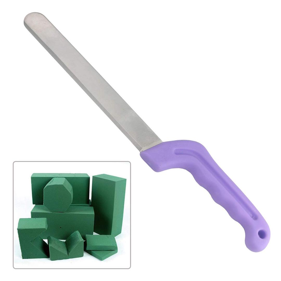 TinsowFloral Foam Knife Florist Professional Cutting Knife for Flower Foam Block, Cake, Fruit, Utility Knife for Floral Foam Block Bricks (Light Purple)