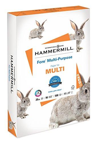 Hammermill Printer Paper, Fore Multipurpose 20 lb Copy Paper, 11 x 17 - 1 Ream (500 Sheets) - 96 Bright, Made in the USA